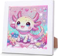 bleihum Axolotl Diamond Art Kits för barn 8-12 år med ram 7x7tum CC1129-US CC1129-US