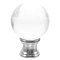 Lampknopp i klarglas kompatibel med ljus elegant silver dekorativ