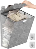 Hanging Laundry Hamper, Large Laundry Basket with Handles, Installation-Free Dirty Clothes Hamper, Wall Mounted Bathroom Basket