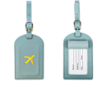 Miniatyrbillede 5 af 8: 1 STK Kvinder Mænd PU Læder Bagage Tag Kuffert Identifier Label White