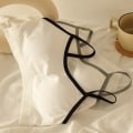 Miniatyrbild 3 av 8: Seamless Sport BH Rygglös axelbandslös Top BH Push Up Bralette White