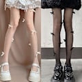 Miniatyrbilde 4 av 8: Bue-sløyfe Perle Silke Strømper Lolita Søte Jenter Stramme Pantyhos A4
