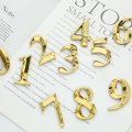 Miniatyrbillede 8 af 8: 1 stk Højde 5 cm Gyldent hjemmemærkat Adresse Døretikette Guldtilstand 9