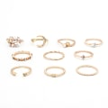Miniatyrbild 7 av 8: 10st/ set Moon Star Ringar Dam Flickor Bohemian Set Gi One Size