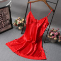 Miniatyrbillede 3 af 8: Bowknot Gennemsigtig Sexet Undertøj Blonde Tyl Hule Suspender Red XL