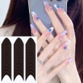 Miniatyrbillede 4 af 8: Nail Art Form Fransk Stencil Inkjet skabelon Nail Stickers Mani H313