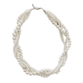 Miniatyrbillede 8 af 8: Twining Pearl Choker Halskæder Til Kvinder Geometriske Halskæder Je onesize