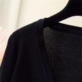 Miniatyrbillede 8 af 8: Kvinder trækker på skuldrene Solid Elegant åndbar fritid cardigans n Style Black One size