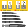 Miniatyrbild 5 av 8: 5PCS Skruvutdragare Centerborr Bits Guide Set Trasig Skadad 5PCS