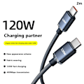 Pikkukuva 1 / 8: 120 W USB C - Type C -kaapeli IPhone 15 Pro Max 13 Oneplus PO:lle Black-2m