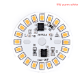 Miniatyrbild 1 av 8: LED-lampa Patch Lamp SMD Plate Circular Module Light Source Plat 9w warm white