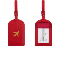 Miniatyrbillede 1 af 8: 1 STK Kvinder Mænd PU Læder Bagage Tag Kuffert Identifier Label Red