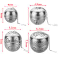 Miniatyrbillede 7 af 8: Kugle-tefilter i rustfrit stål, kugle-tefilter, netfilter, si A