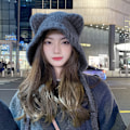 Miniatyrbillede 7 af 8: Bjørneøre Ulddue Winter Beanies Varme Snøre Ørebeskyttelse A4