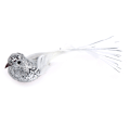 Miniatyrbillede 1 af 5: Feathered Glitter Bird Tree Clip On Diy Home Ornament Party Dec Silver