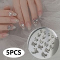 Pikkukuva 5 / 8: 5 kpl 3D Nail Art Crystal Butterfly koristeet Charms DIY Manic H