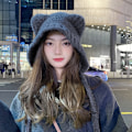 Miniatyrbillede 4 af 8: Bjørneøre Ulddue Winter Beanies Varme Snøre Ørebeskyttelse A3