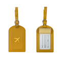 Miniatyrbild 1 av 5: Enkel Passhållare och Bagage Tag Läder Reseuppsättningar Kupp Yellow luggage tag