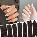 Miniatyrbilde 2 av 8: Nail Art Form Fransk Stencil Inkjet Mal Nail Stickers Mani H309