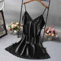 Miniatyrbilde 4 av 8: Bowknot Transparent Sexy Undertøy Blonder Tyll Hul suspendel Red XL