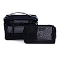 Miniatyrbillede 7 af 8: Mesh Transparent Kosmetisk Makeup Case Dame Make Up Organizer S C