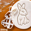 Pikkukuva 6 / 7: 1/2 kpl e Bunny Cookie ters tee-se-itse mold Keittiön leivontatarvike 2PCS