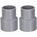 Beijiyi – 40 mm x 20 mm PVC-avloppskoppling – Grå rörförminskare – 2-pack – Slagtålig – Enkel liminstallation