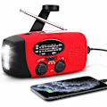 Miniatyrbillede 1 af 5: Dynamo Radio, BR-Vie 2000mAh AM/FM/NOAA Solar Håndsving Radio, Bærbar Nødradio Lommelygte Mobiltelefon Oplader, SOS til Udendørs Nødsituation-AD4-