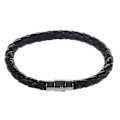 Miniatyrbillede 3 af 4: Mænd sort læder magnet armbånd Armbånd band 0,23\" Hot, børn, mand-FS2--AD3-