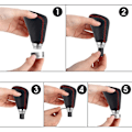 Miniatyrbillede 5 af 5: Sort, universel gearknop 5-gears manuel gearknop automatisk gearknop -AD6-