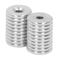 Pikkukuva 3 / 8: 20 kpl Reikämääräiset magneetit 20x3mm Neodyymi Levy Rengasmagneetti M5 Harvinaiset maametallit Pyöreä magneetti kiinnitykseen -FD4-