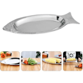 Miniatyrbild 5 av 5: Galaxy Fisk Serveringsfat Rostfritt Stål Fiskrätt för Kött Aptitretare Dessert Fisk -AD9-