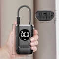 Miniatyrbillede 4 af 5: Bærbar Luftkompressor, 150 PSI Mini Elektrisk Cykelpumpe med Digitalt Display og LED-Lys, 4000 mAh Batteri, Cykler, Bolde-AD4-