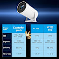Pikkukuva 2 / 5: HY300 PRO -projektori 4K Android 11 Dual Wifi6 Allwinner H713 BT5.0 1280x720 Kotiteatteri Ulkoelokuva Proj-WELLNGS -FD1-