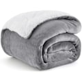 Miniatyrbilde 1 av 5: Sherpa Sofateppe Fleecepledd - Grå Pläd 150x200, 2 Personer Myk og Varm -AD6-