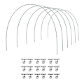 Miniatyrbilde 1 av 5: 36 stk. Drivhustunneler Dyrkingstunnel 6 Sett med 2,6 m Lange Hagebuer Kit, Rustfritt Glassfiber R -AD9-