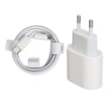 Pikkukuva 3 / 4: 20W Type C -laturi 1 metrin kaapelilla, nopea lataus puhelimille, tableteille, kuulokkeille, EU-pistoke 100–240 V [GKS]-AD4-