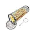 Miniatyrbillede 3 af 5: 2 stk. Rullende Grillkurve - Den Bedste Grillkurv Nogensinde, Rundt Grillnet i Rustfrit Stål -FD4-