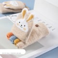 Miniatyrbillede 4 af 5: Børne Konvertible Fingerløse Vanter Kat Kanin Strikkede Klap Vanter Halv Finger Strækbar Vante til Piger Drenge 6-12 År{f2}-AD8-