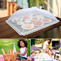 Miniatyrbild 5 av 5: st Hopfällbara Mattskydd Anti-flugnät Mattskydd Tält Paraply Anti-insektskydd för BBQ Picknick Mat, 1 Stor (100x60cm) & 5 Standard-AD10-