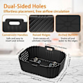 Miniatyrbild 2 av 5: /QD/ 2-pack Air Fryer silikonform för Ninja Double Stack Airfryer SL400EU, Airfryer-tillbehör -AD6-