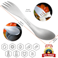 Miniatyrbild 2 av 5: Titanium Spork 2-i-1 Ultralätt Sked Gaffel Bestick för Utomhuscamping-AD4-