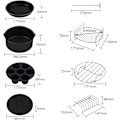 Pikkukuva 3 / 5: 7 tuuman 17-osainen Power Round Air Fryer -lisävarustesetti 5,5L Friteerauskeittimen lisävarusteet sopivat 3,2L-8,1L -FD4-