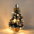 Miniatyrbillede 1 af 5: Lille mini juletræ med LED-lys, juleborddekoration, kunstig pynt, gaver-AD4-