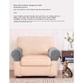 Miniatyrbild 4 av 5: 2 st Beige Soffarmstödsskydd Halkfria Stretch Soffarmstödsskydd Möbel Armstöd Fåtölj Skydd Överdrag Armskydd Hylsa -FD4-