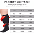 Miniatyrbild 5 av 5: TG Plus Size 7XL Kompressionsstrumpor - Svart, Bred Vad, Medicinskt Stöd{HONGDE}-AD4-