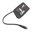 Miniatyrbilde 4 av 5: Elektrisk sykkel LED-strømindikatorpanel Elektrisk sykkelmodifikasjonsdisplaymåler med vanntett 5p-hann for 22,2 mm styre 36v lin-AD10-