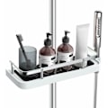 Miniatyrbillede 2 af 5: Justerbar brusehylde, ingen boring, til shampoo, sæbe, ansigtsrens osv. Passer til brusestang 19 mm til 25 mm - rektangulær-AD10-