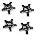 Miniatyrbilde 1 av 4: stk - Navkapsel Emblem, for 135 mm Navkapsler for Audi (Svart)-AD4-