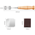 Miniatyrbillede 2 af 7: Brødskæringsværktøj, brødkniv, bagerkniv, markeringskniv med 5 blade, til bagning, snitning, rugbrødsmønster -FD4-